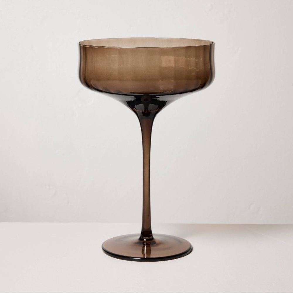 Set of 2 Hearth and Hand with Magnolia 12oz Brown Coupe Glass